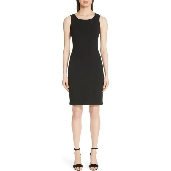 ST. JOHN COLLECTION black Sleeveless Knit Dress size 6 - Picture 1 of 13